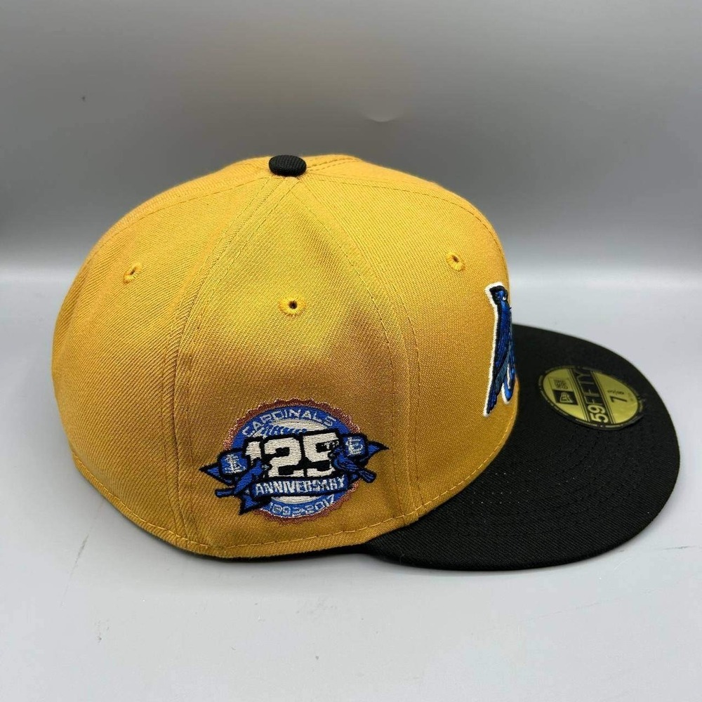 St. Louis Cardinals Hat Men‎ 7 3/8 Brown Black 59Fifty New Era MLB Fitted Cap